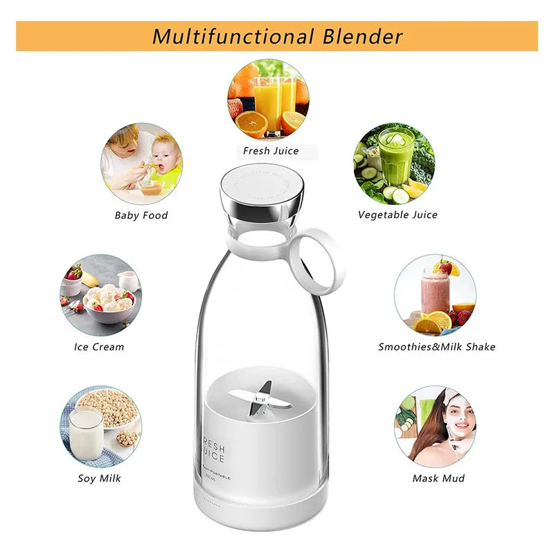 Mini Liquidificador Portátil Carregamento USB